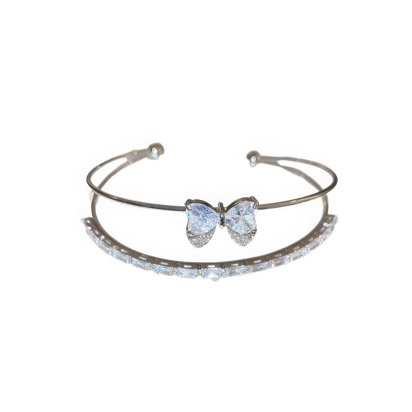 Bowknot heart bracelet isolated on white background.