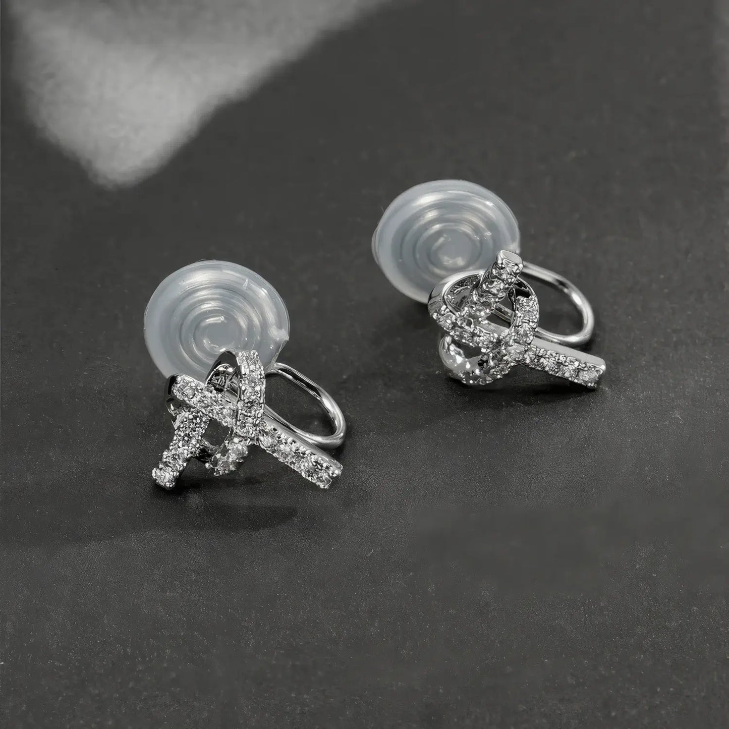 Full - Diamond Knotted Ear Clips