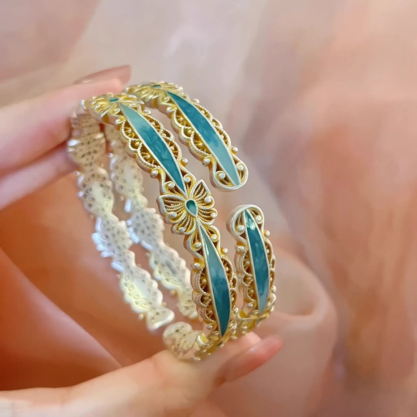 Butterfly Filigree Open Bangle