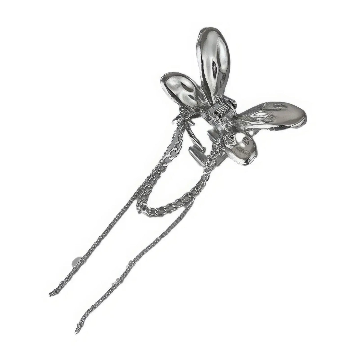 Butterfly tassel mini claw clip, isolated on white background