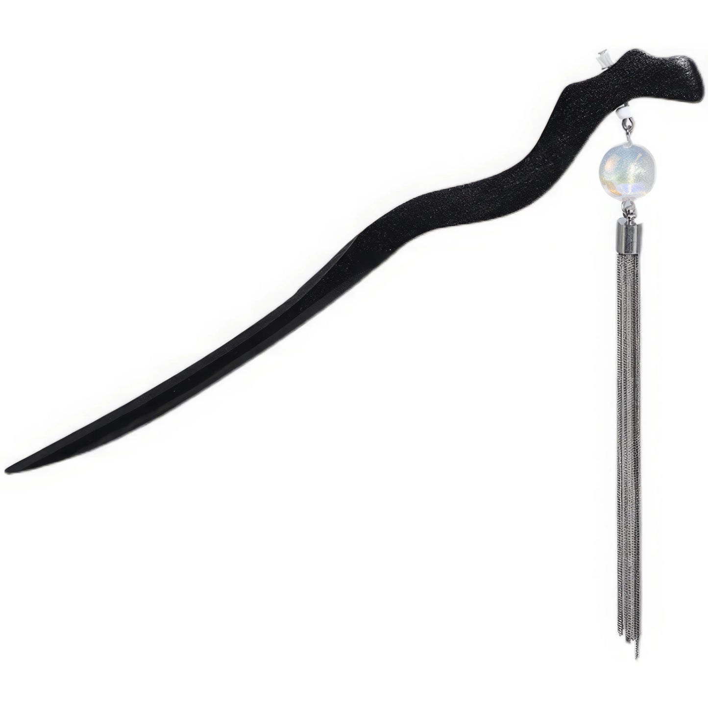 Manyexinghe hairpin with pearl and silver tassel