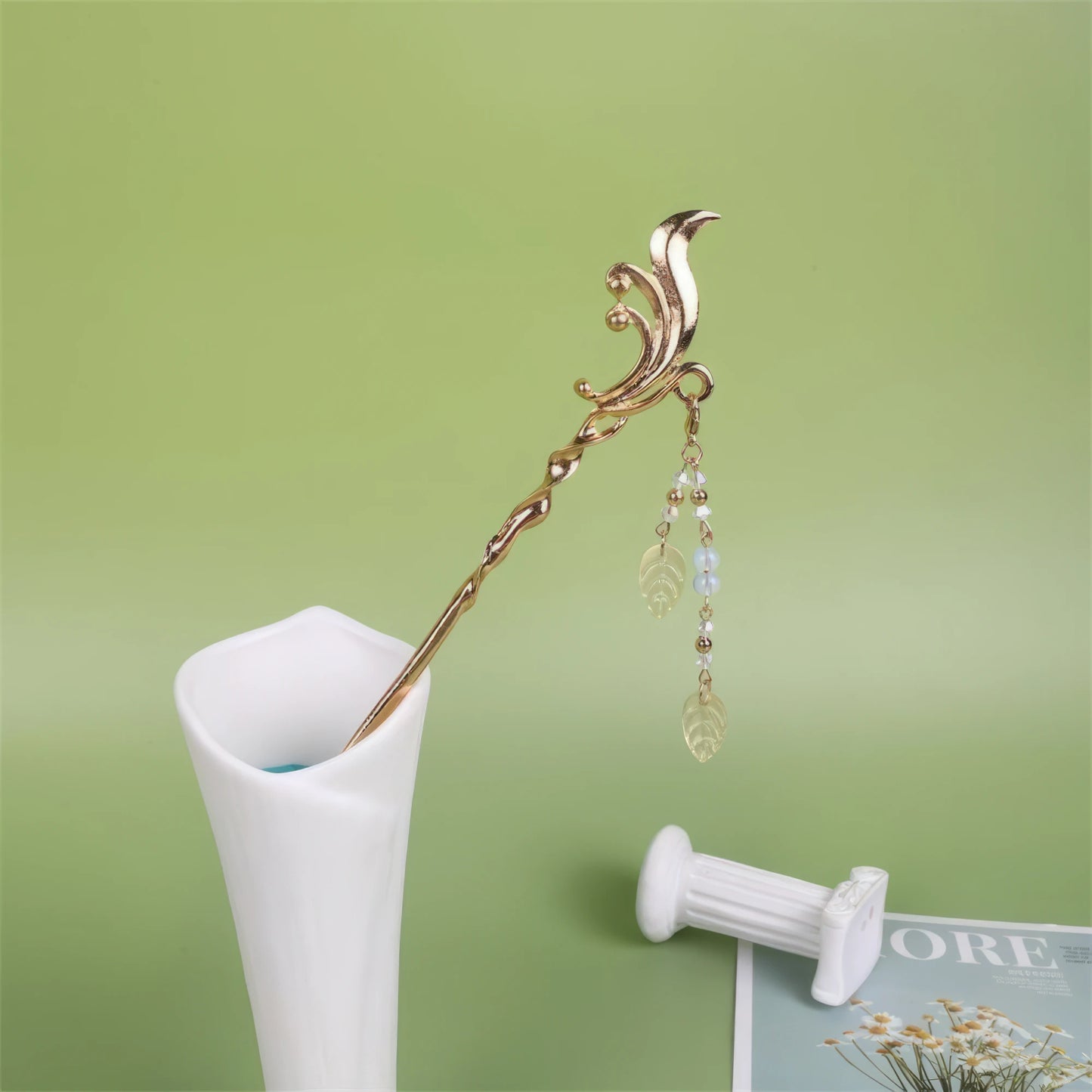 Xiangyunruicai hairpin of phoenix and bead tassel style