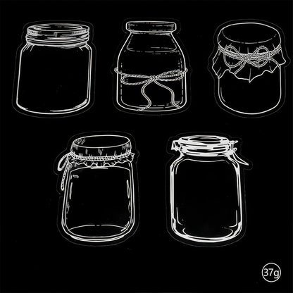 Set of blank transparent bookmarks, packaged, ready for DIY pressed flower designs