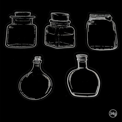 Transparent bookmark with pressed flowers, placed on an open book, showcasing floral design