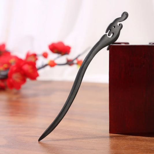 Imitation ebony hairpin with small - flower pattern