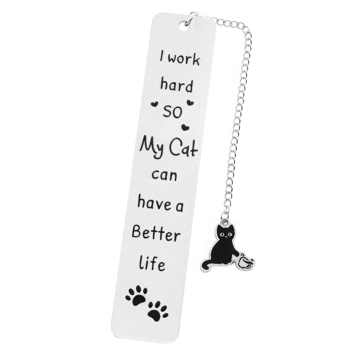 Single pet dog bookmark with charm, isolated on white background, showing design and specs