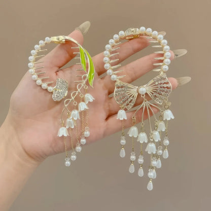 Butterfly Tassel Hair Updo Fixator